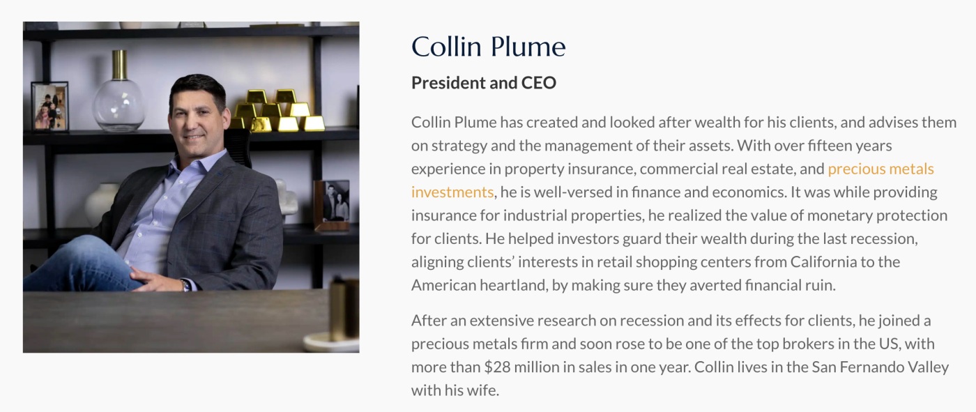 Photo and biography of Collin Plume