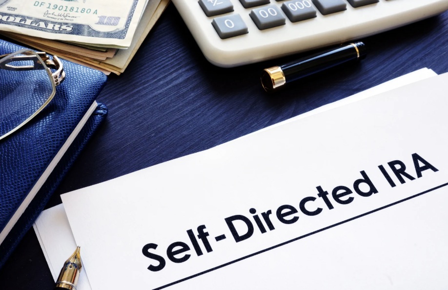 Closeup of a self-directed IRA application form